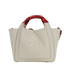 Atelier 01 Small Logo Tote, &pound;450, Handbags, Beige/Red, Canvas, Back view